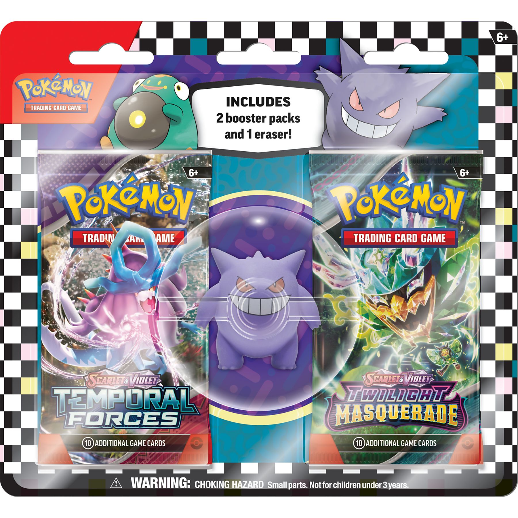 Pokémon TCG Back to School Eraser 2-pack Blister Gengar