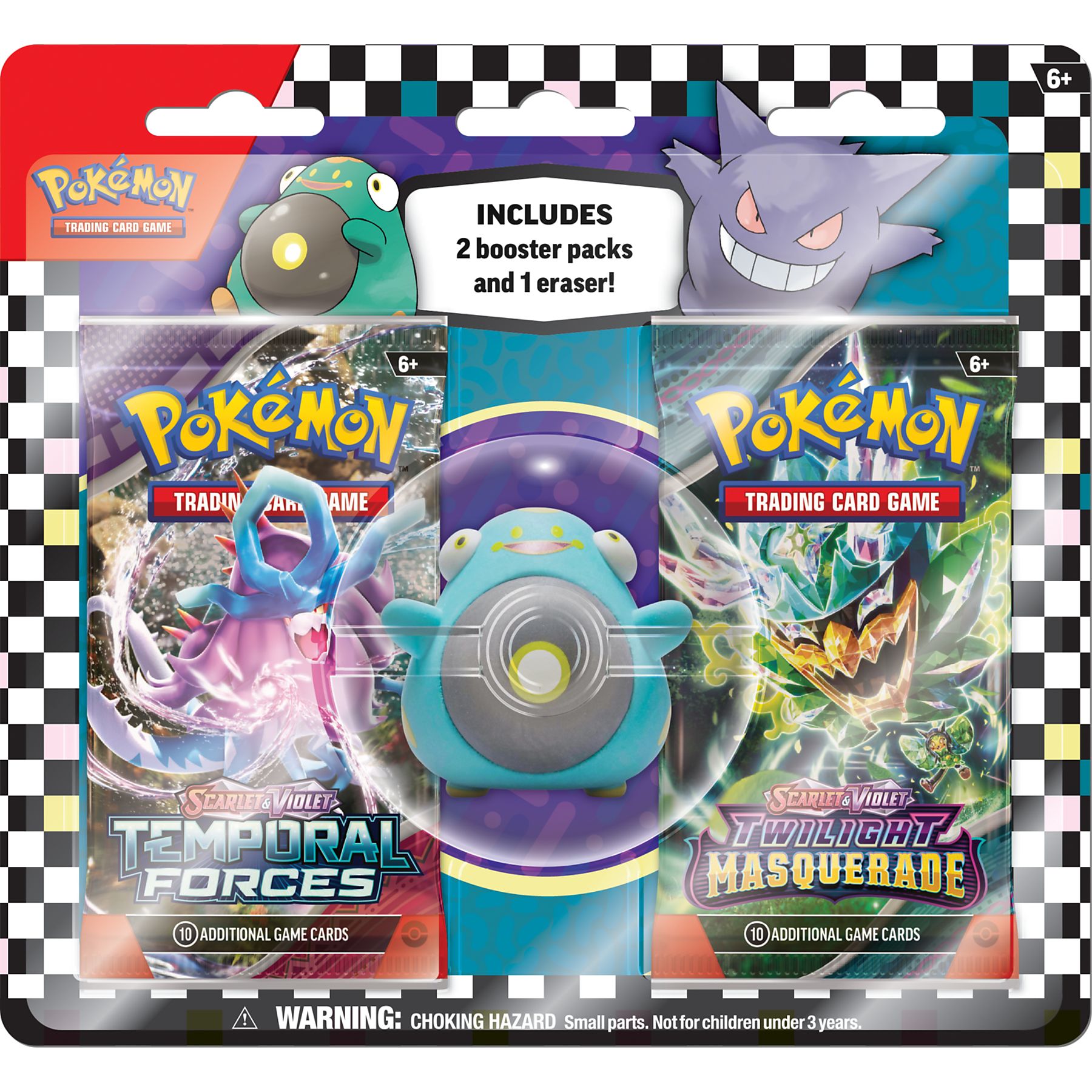 Pokémon TCG Back to School Eraser 2-pack Blister Bellibolt