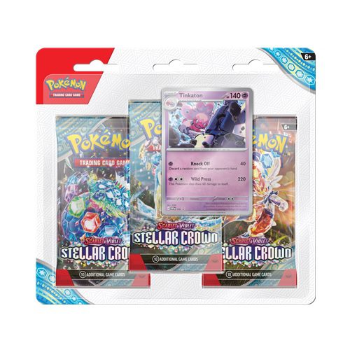 Pokémon TCG Stellar Crown 3- Pack Blister Tinkaton