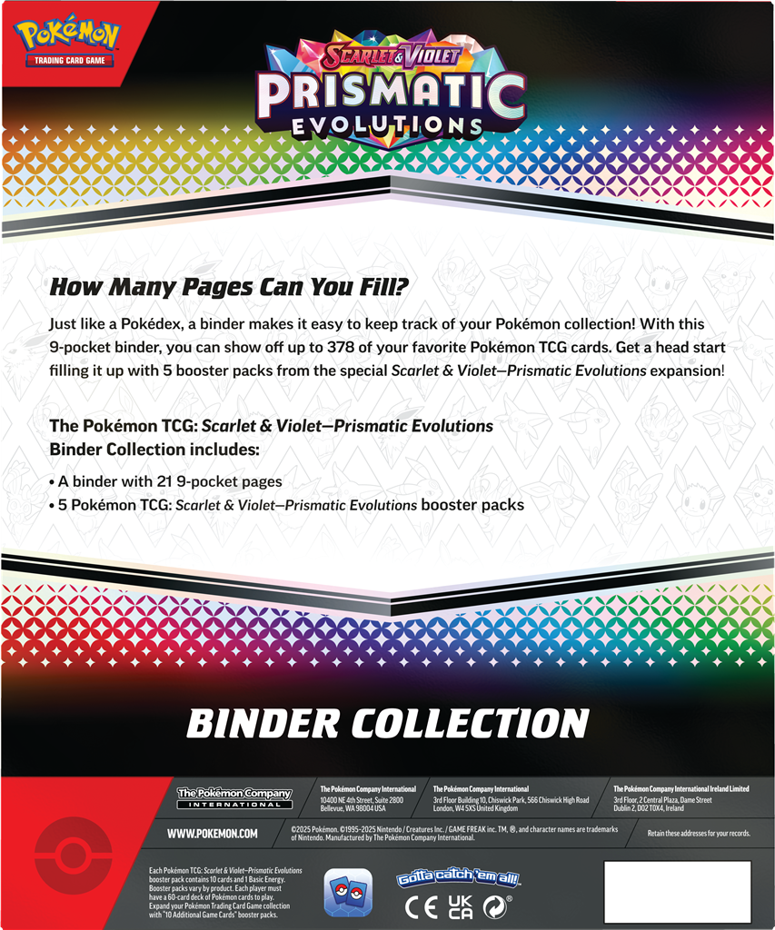 Pokémon TCG Prismatic Evolutions Binder Collection 17-01-2025 Pre Order!!