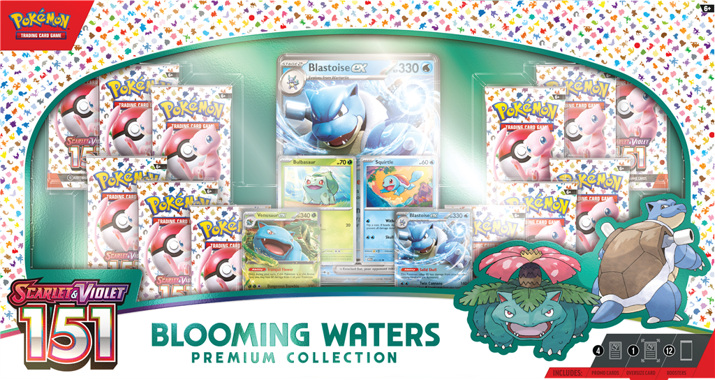 Pokémon TCG 151 Blooming Waters Premium Collection Box 07-02-2025 Pre Order!!